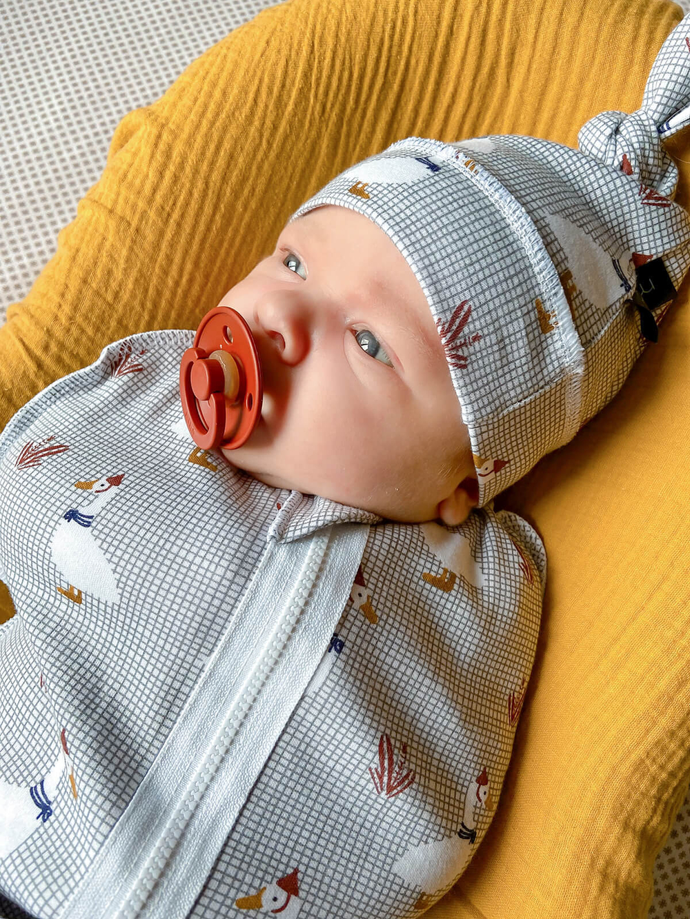 Пелёнка-кокон Mjölk Гуси