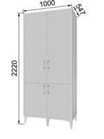 Спальня Толедо Шкаф 2-х ств. (4 фасада) ТШ-22