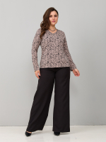 Лонгслив ЛНкл-080/бежевый-зебра