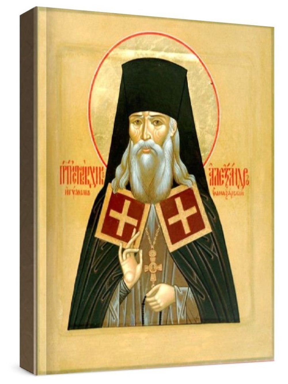 Александр Санаксарский (рукописная икона)