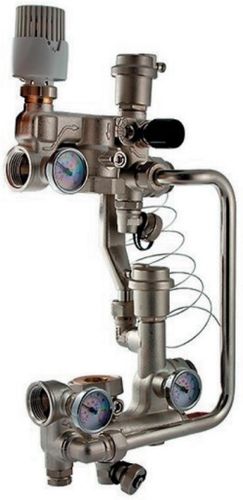 Насосно-смесительный узел Rommer RDG-0120-008000 с термоголовкой, перепускным клапаном и байпасом