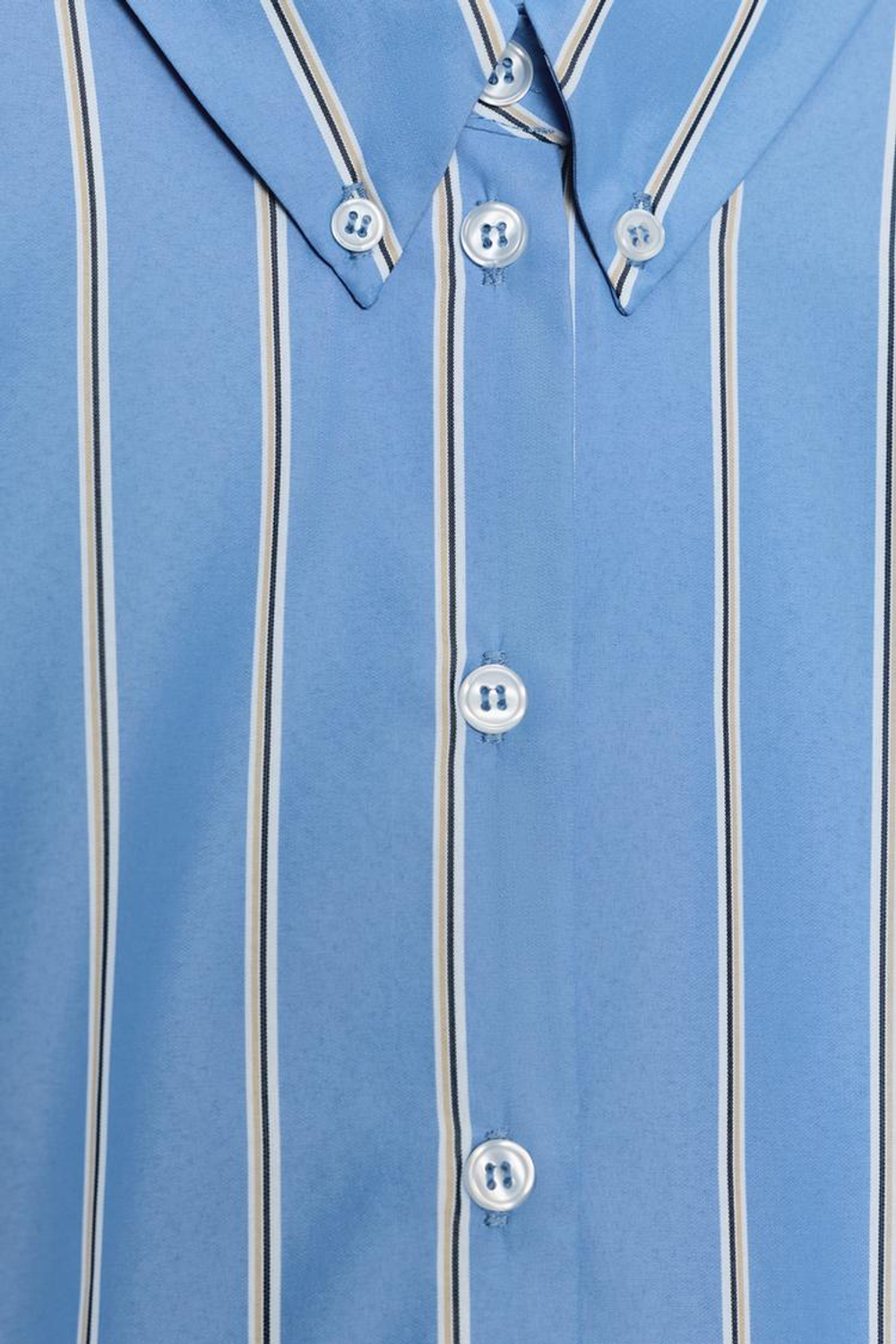 ZARA РУБАШКА GLOBO В ПОЛОСКУ, СИНИЙ/БЕЛЫЙ