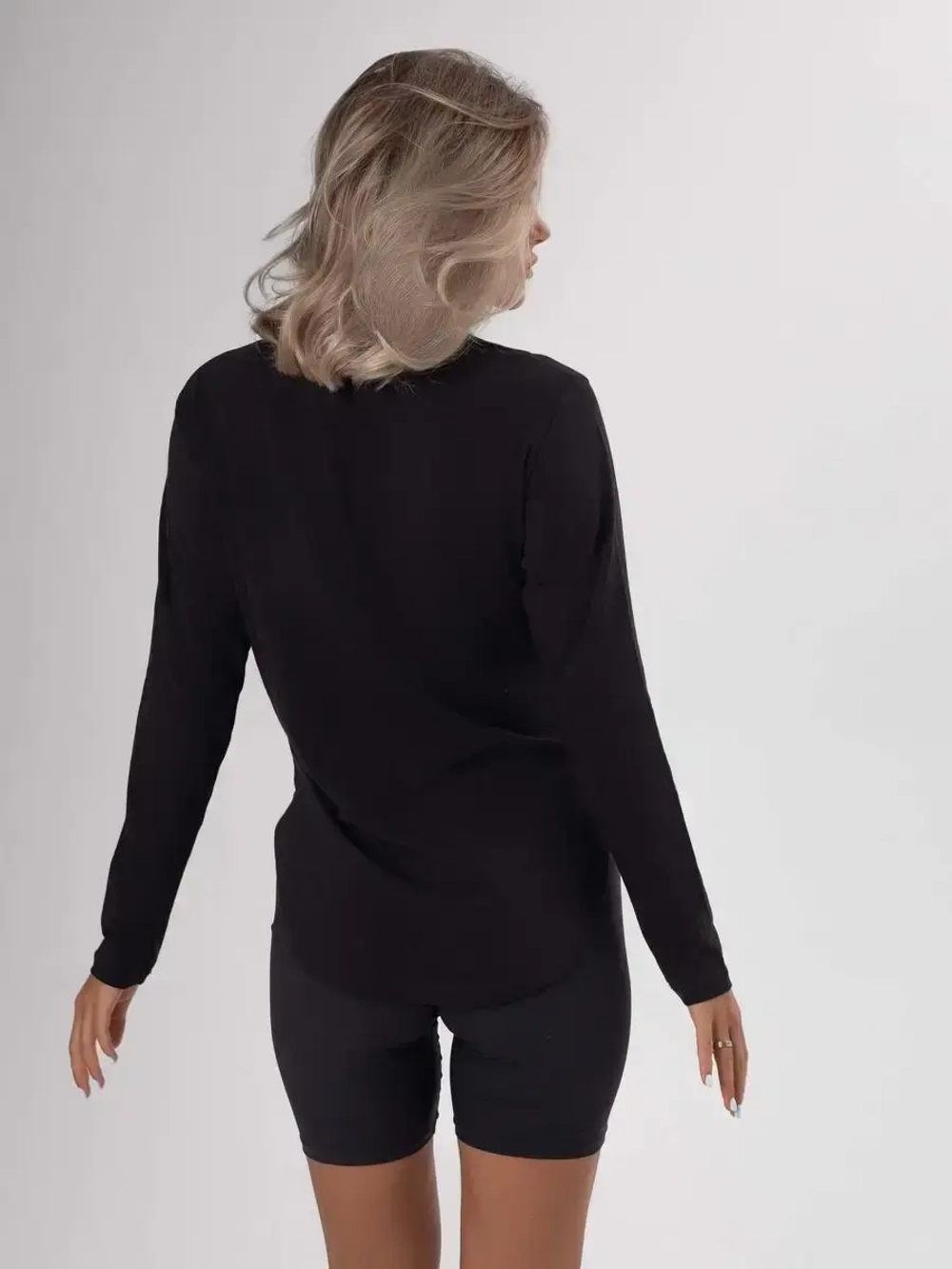 Лонгслив базовый трикотажный оверсайз