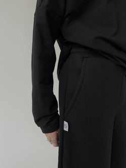 Wide Sweatpants Black