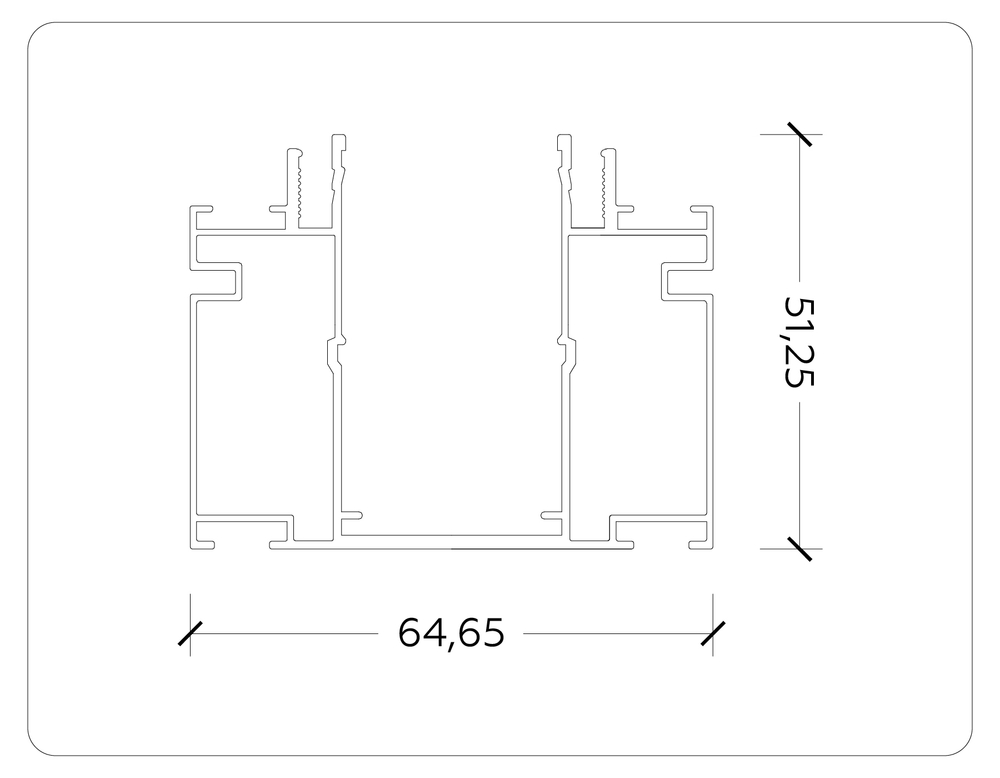 Шинопровод встраиваемый в натяжной потолок Magnetic 220V GL1025 WH белый IP20 3000*64.5*51 (демпфер,  заглушки в комплекте)