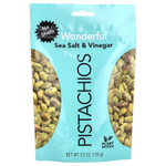 Wonderful Pistachios, морская соль и уксус, без скорлупы, 155 г (5,5 унции)