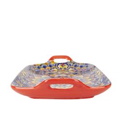 Поднос с ручками " " (красный) 29х16х3см (min6) (транспортная упаковка)