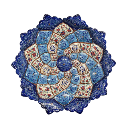 Тарелка минакари ручной работы из Исфахана (18 см) 2201202692 Иран