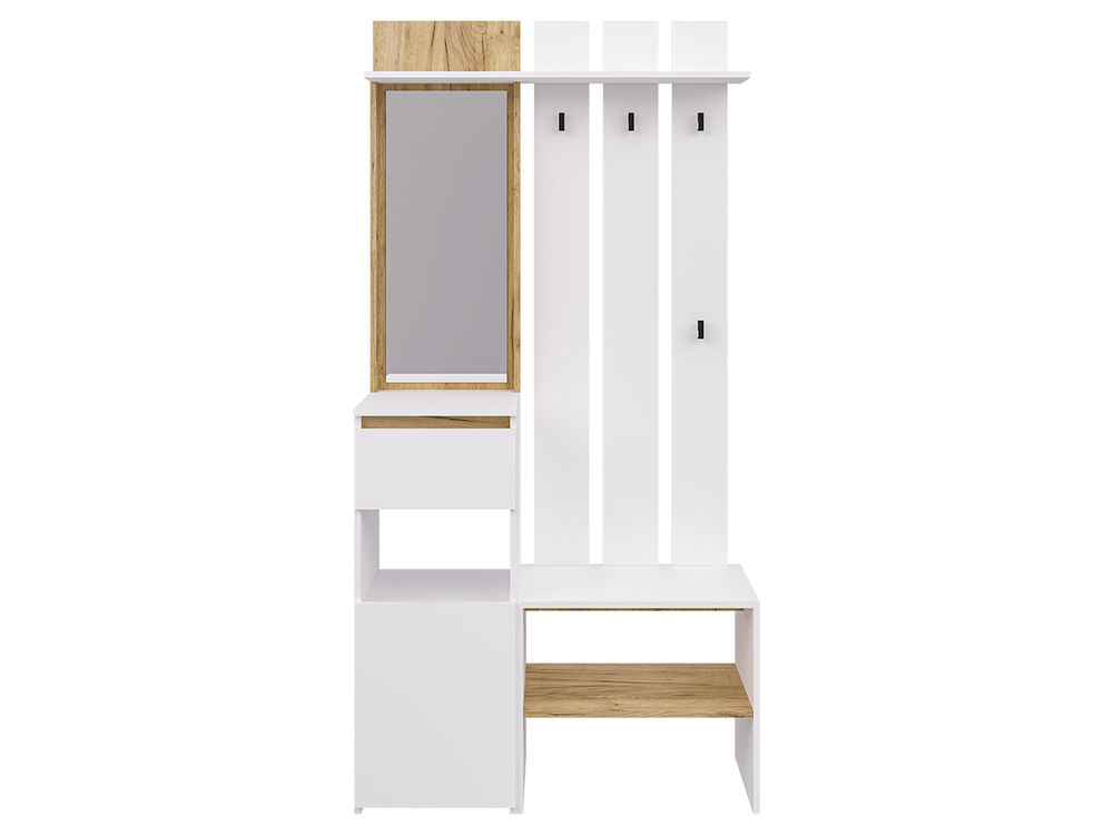 Прихожая ПР-17 белый/крафт золотой