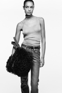 ZARA X LUDOVIC DE SAINT SERNIN ТОНКИЙ ТОП НА БРЕТЕЛЯХ, БЕЛЫЙ