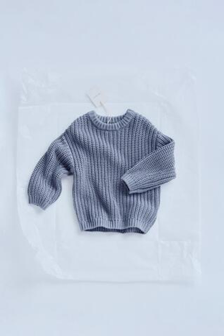 ZARA TIMELESZ - СВИТЕР КРУПНОЙ ВЯЗКИ, СТАЛЬНОЙ СИНИЙ