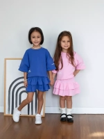 Костюм для девочки летний футболка и юбка шорты