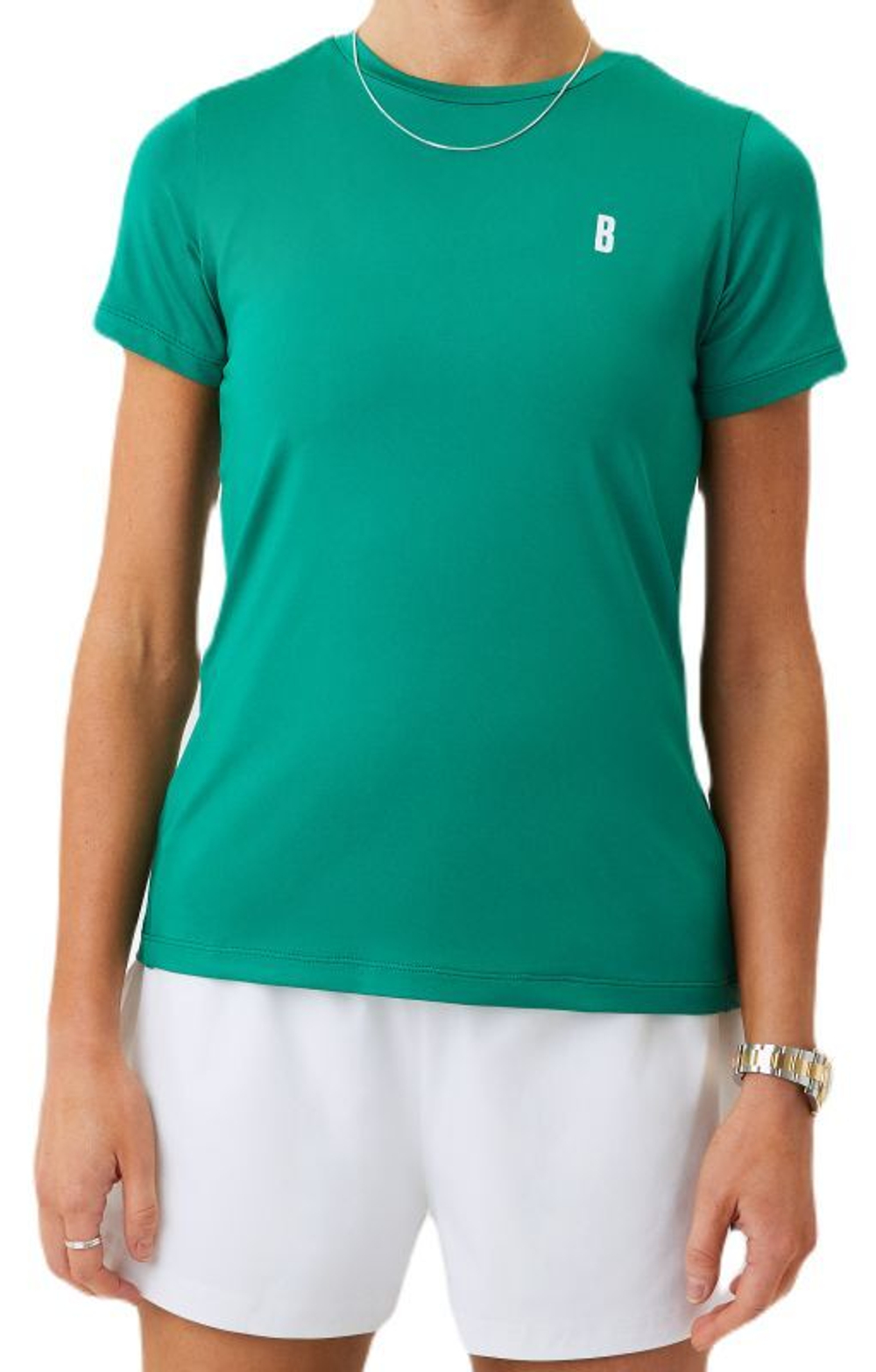 Женская футболка теннисная Björn Borg Ace Slim T-Shirt - verdant green