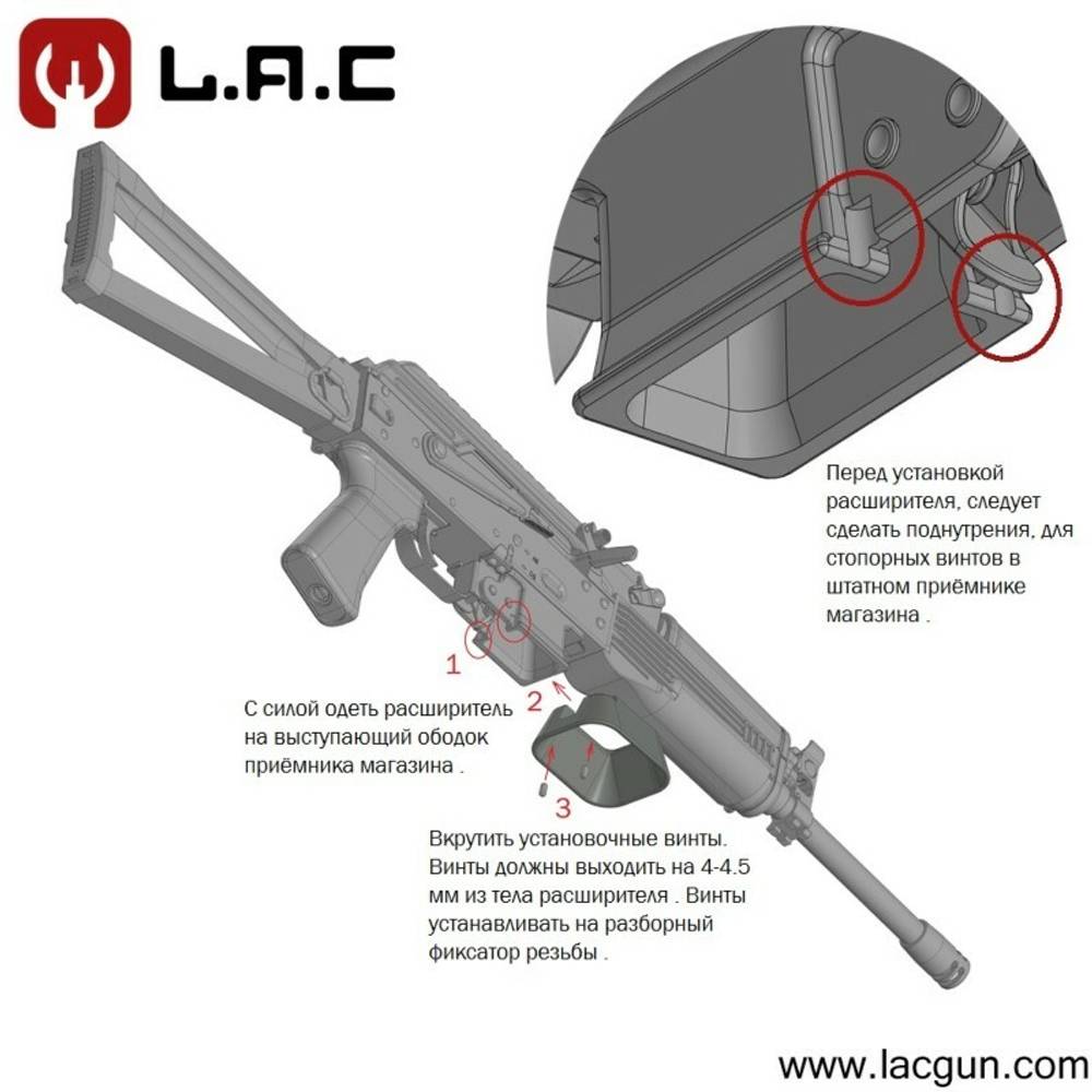 Расширитель приёмника магазина Сайга-9, TR-9, Вепрь-9
