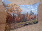 Декоративная гобеленовая наволочка для интерьерной подушки Охота 68х47
