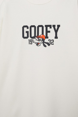 PULL&BEAR Футболка с принтом «Goofy», белый