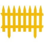 Забор декоративный GOTIKA желтый (4 секции)