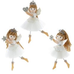 GAEM Изделие декоративное подвесное "Девочка-ангел", L8,5 W5 H18,5 см, 3в.