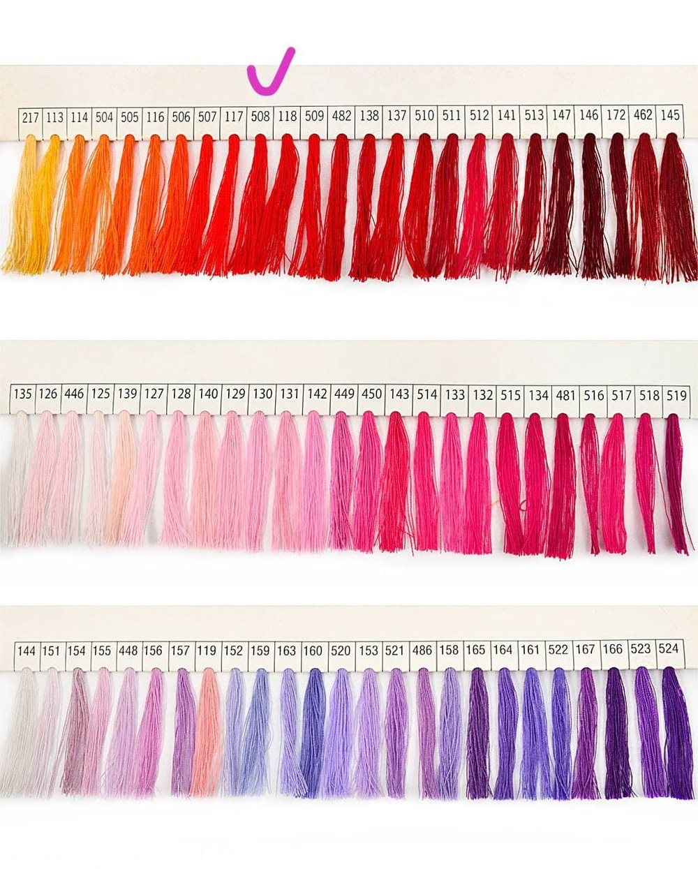 Нитки Dor Tak красные цв.508