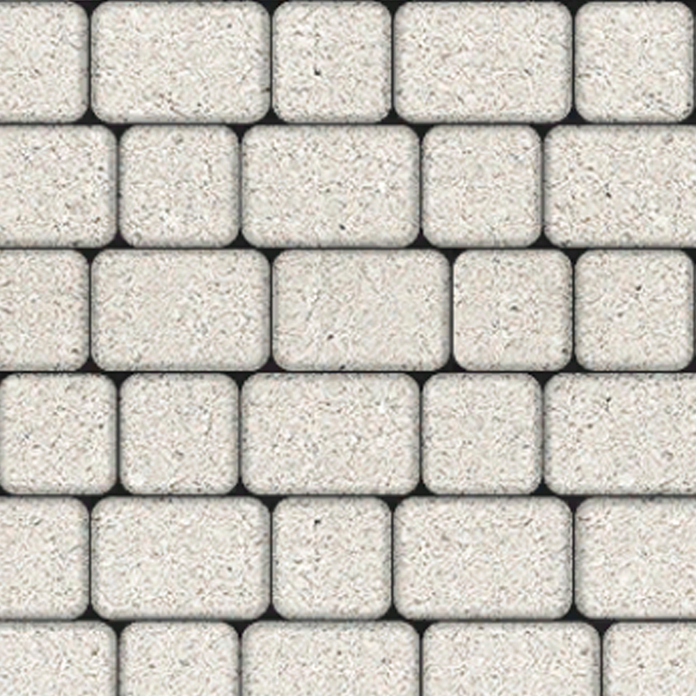 ГРАНИТНАЯ ТРОТУАРНАЯ ПЛИТКА КЛАССИКО - А.1.КО.4 ГРАНИТ БЕЛЫЙ, КОМПЛЕКТ ИЗ 2 ВИДОВ ПЛИТ