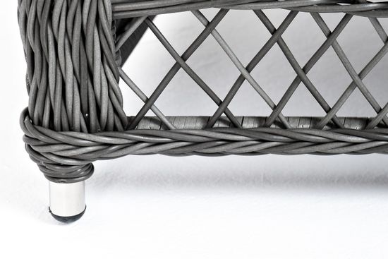 "Гранд Латте" диван трехместный из искусственного ротанга, цвет графит