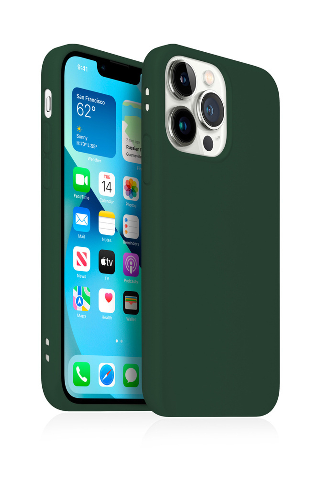 Накладка iPhone 13 Pro Max силикон green