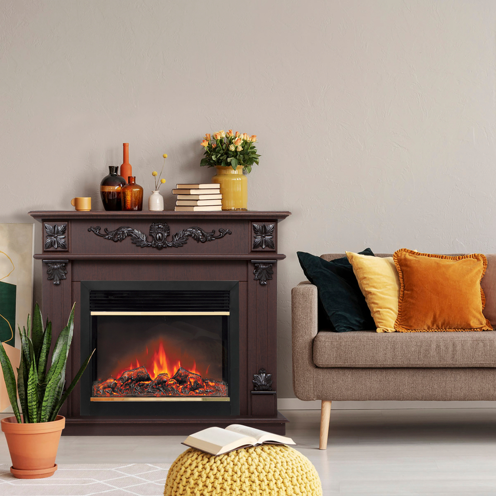 Каминокомплект Real Flame Philadelphia 25,5/26 DN с очагом Moonblaze Deluxe Brass