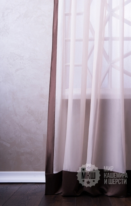 Комплект легких штор: ЭЛИО (арт. BL01-237-02)  - (170х270)х2 см.  - (Возможна высота 250 см.) - бежевые