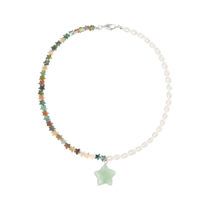 Колье Зелёная Яшма