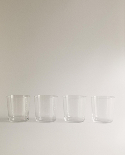Zara Home стакан из стекла, цвет прозрачный, 9 см · 6297/561