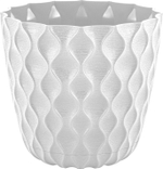 Кашпо пластиковое InGreen Wave d17,5см h16см v2,5л белоснежный жасмин