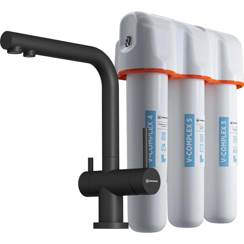 Комплект смеситель+фильтр Nagano-BL-P + Pure drop Lite
