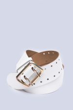 Ремень двухшпеньковый парадный  ВС России (белый)