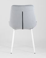 Стул Флекс велюр светло-серый белые ножки 4 шт.