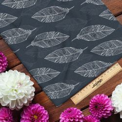 Ткань шелк Армани белые полупрозрачные перья