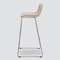Барный стул Neo Soft 77 см, бежевый, ножки хром
