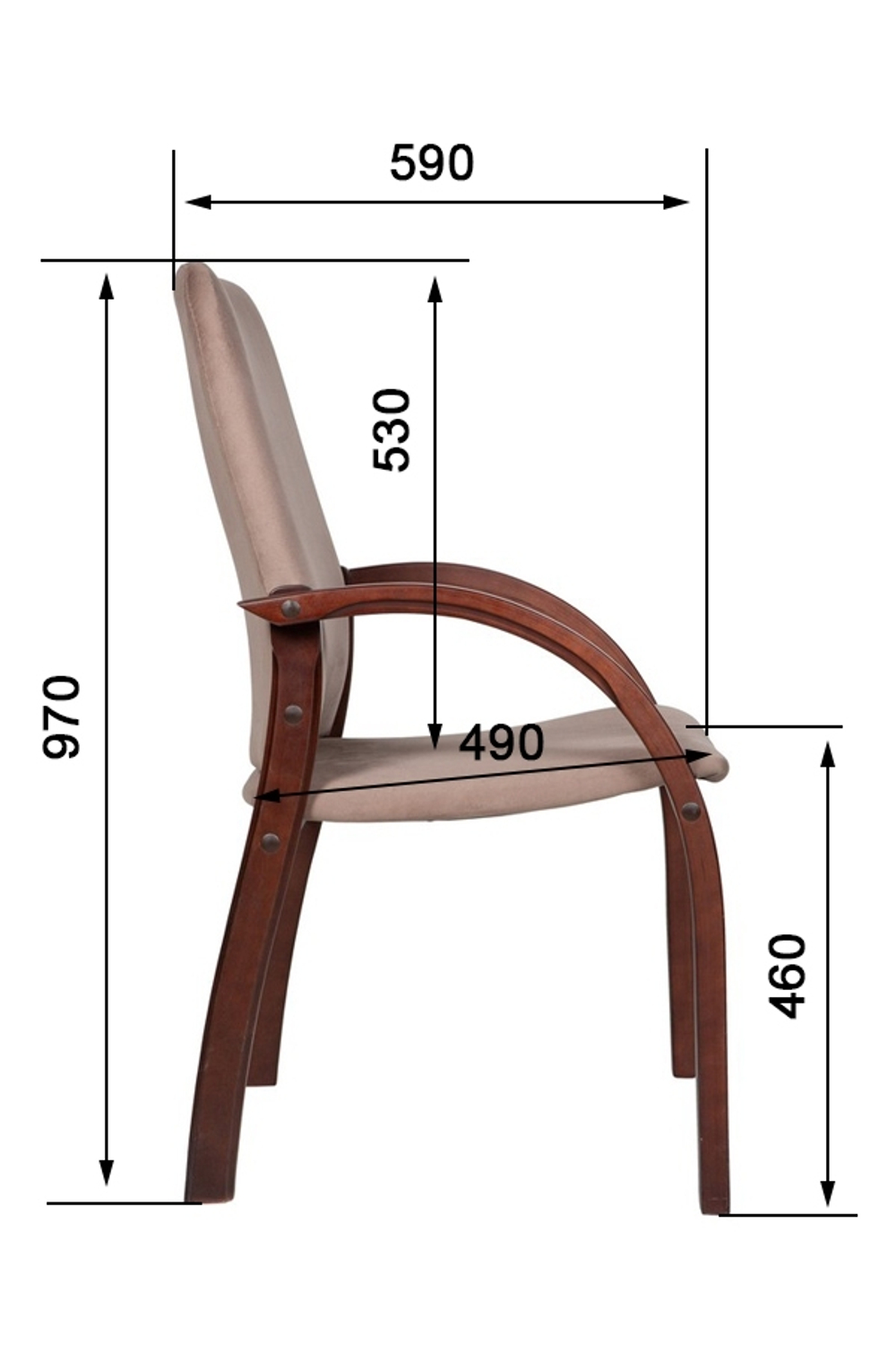 Стул для посетителей ДЖУНО ЛЮКС (ткань, кожа, экокожа)
