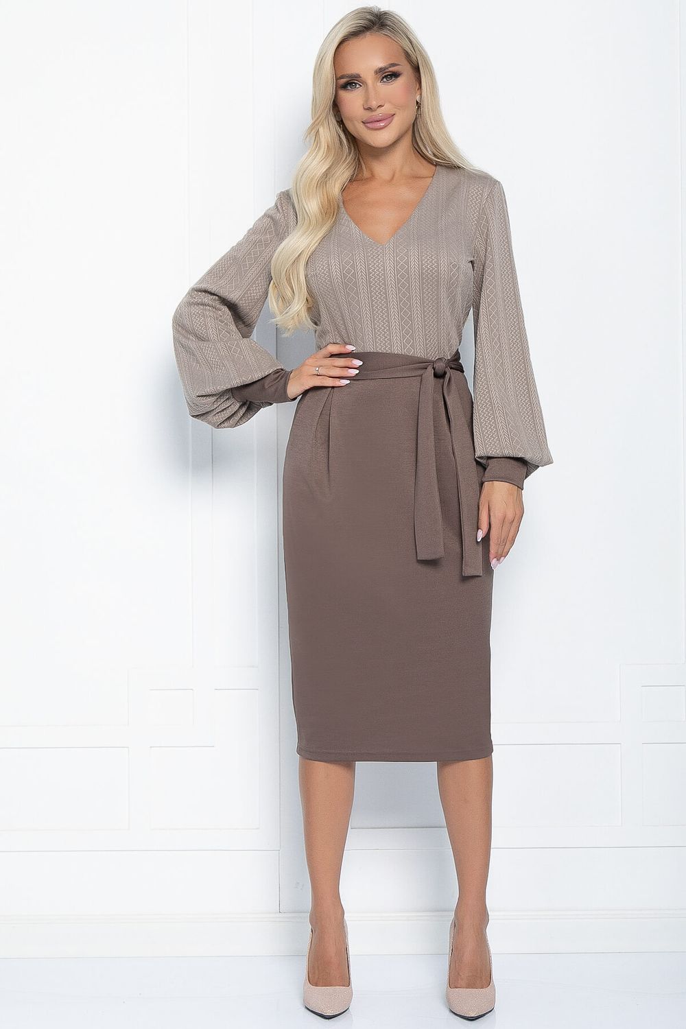 Платье Безупречный силуэт (бежевое) П11265 LT Collection