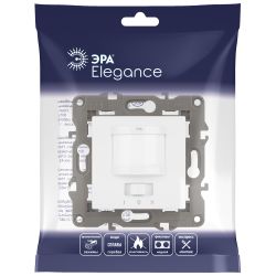 14-4103-01 ЭРА Датчик движения 2-проводной, 180-240В, 200Вт, IP20, Эра Elegance, белый
