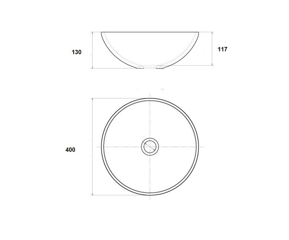 Раковина-чаша Bronze de Luxe Salamander на столешницу, сине-коричневый, 390х390х120