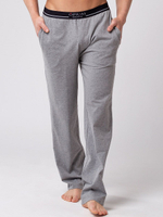 Мужские домашние брюки из хлопкового трикотажа (Размер: XXXL) (Цвет: серый)