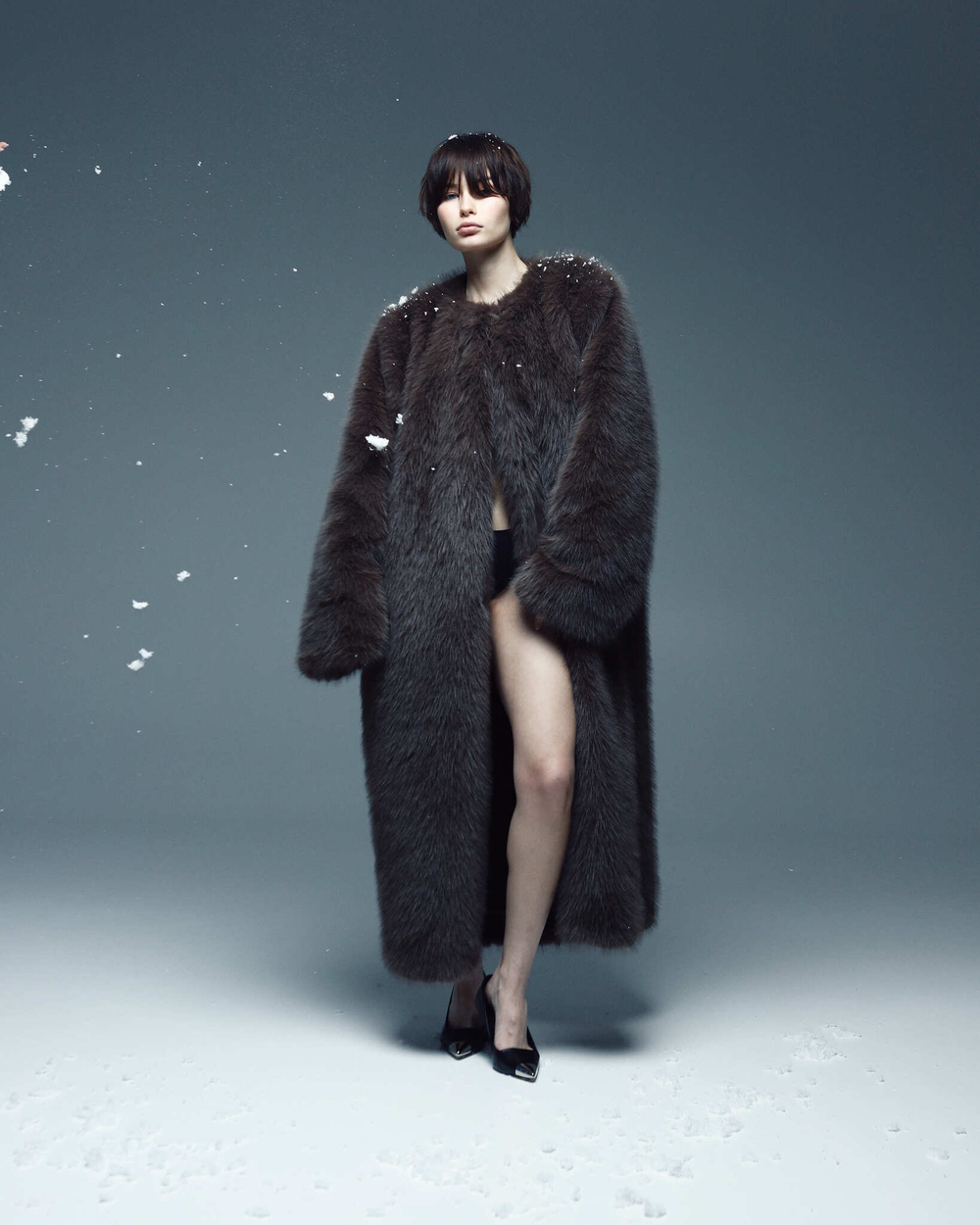 Шуба Old Money Maxi Brown (c 2мя муфтами)