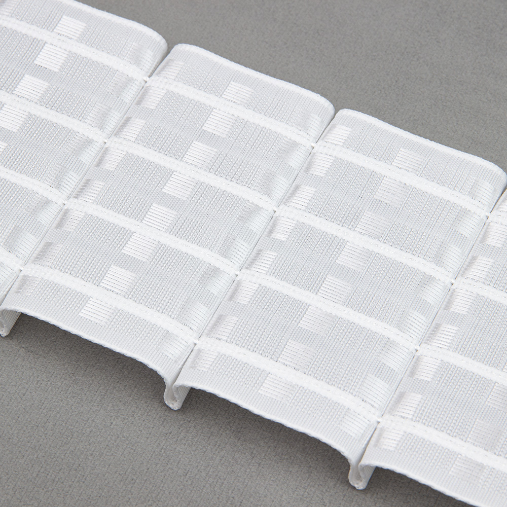 Шторная лента многокарманная 4338P (1:1,5) Oz-is Premium тканая 10 см/50м (8 карманов, корд-4 шнура)