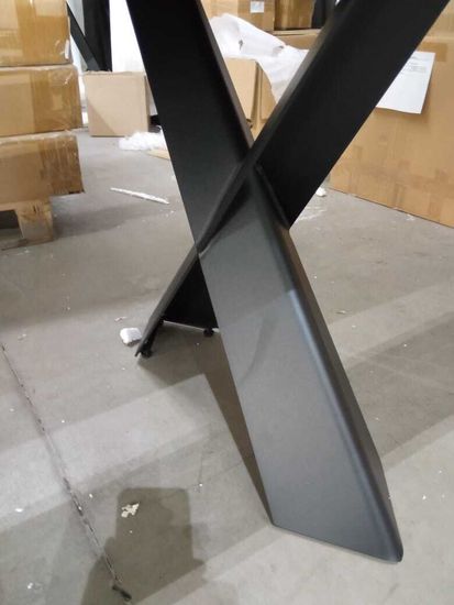 Стол ORISTANO 200 MARBLES KL-99 Белый мрамор матовый, итальянская керамика/ черный каркас