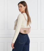 Кожаная сумка через плечо ROUND CLICK BAGUETTE BABY VITE Pinko - розовый(101971 A0QO)