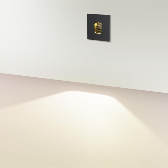 6650/1WL3 NATURE ODL25 695 черный/металл Подсветка для лестниц IP65 LED 1W 3000K 60° AC85-265V VITTY