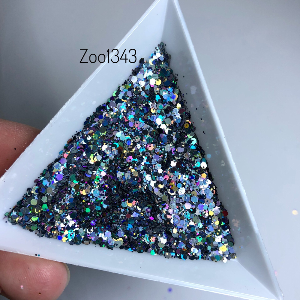 Zoo nail Микс шестигранников "Диско соты" 1343, 2гр