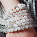 Лунный камень, яркое свечение, р-р 8мм, цена за нить 9.5см (1/4)