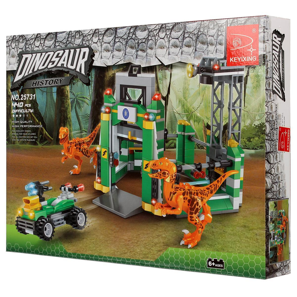 Конструктор блочный Аусини Хищники 440дет., коробка 25731