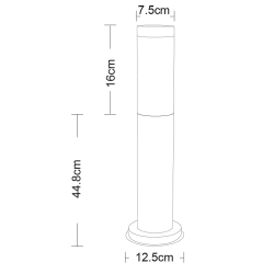 Уличный наземный низкий светильник Arte Lamp A3158PA-1SS